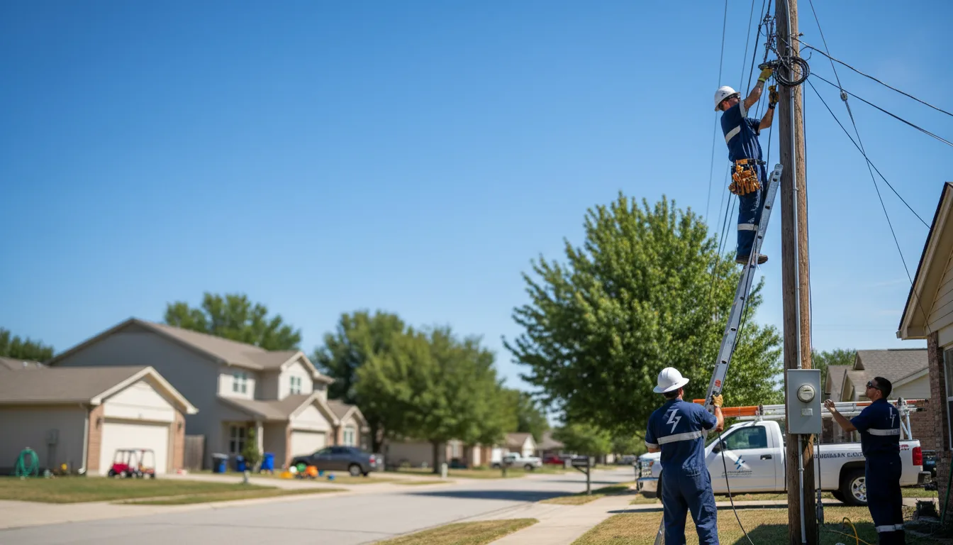 Residential electrician providing installation services in Ira, TX